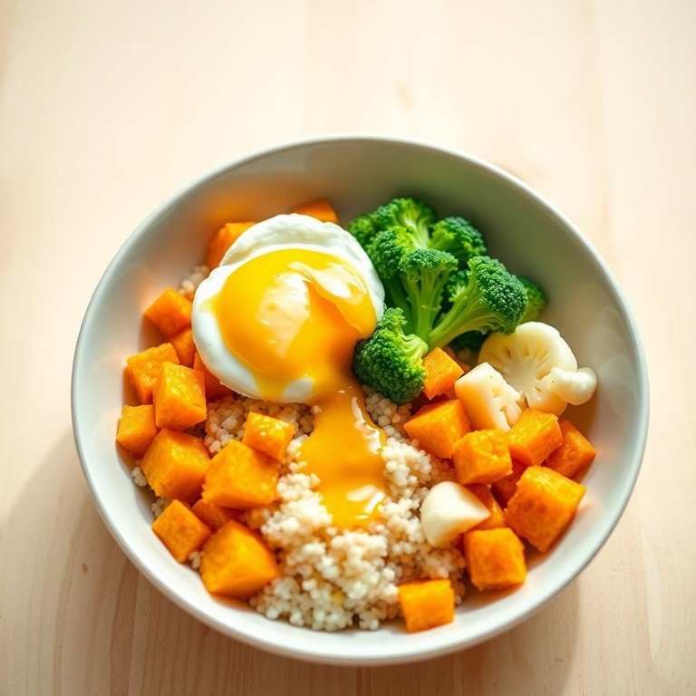 Bowl Energético de Quinua y Batata con Brócoli y Coliflor