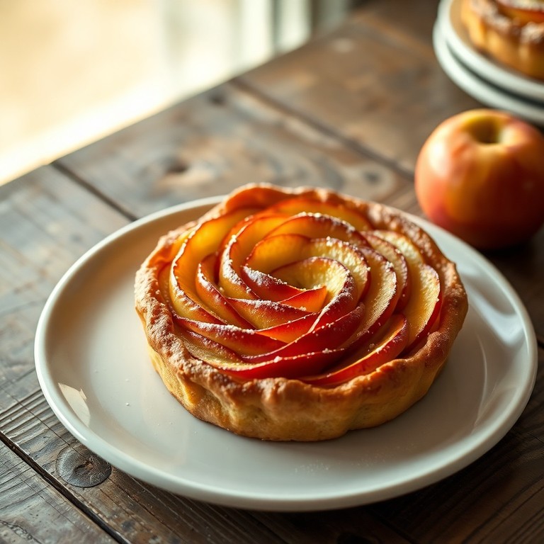 Tarta Rústica de Manzana y Crema Casera