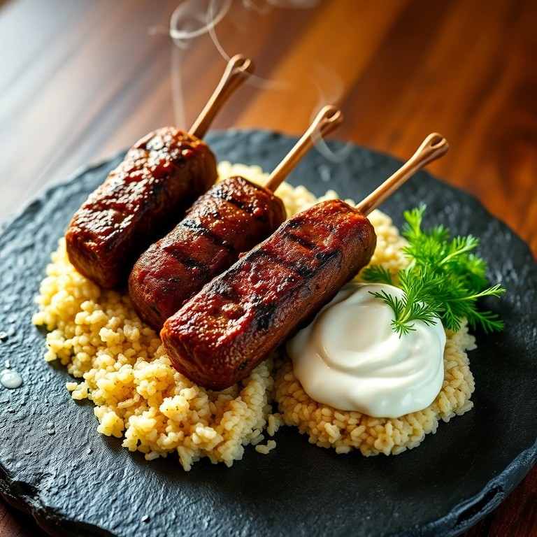 Mediterranean Spicy Lamb Kofta with Cooling Tzatziki and Quinoa