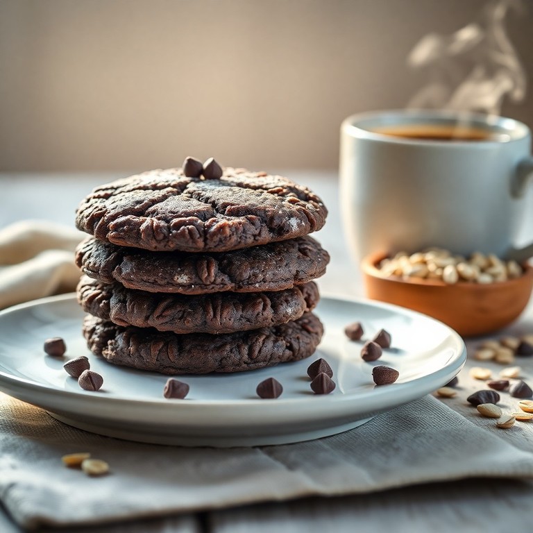 Cookies Integrais de Aveia com Toque de Cacau (Sem Papel Manteiga)