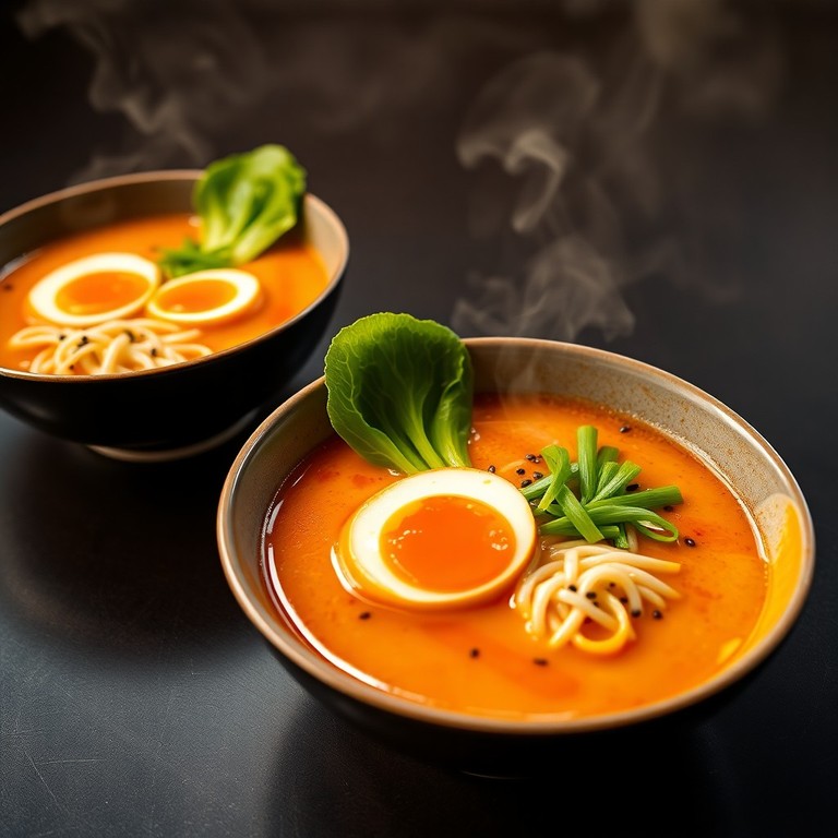 Blitz-Ramen mit Pak Choi und Ei