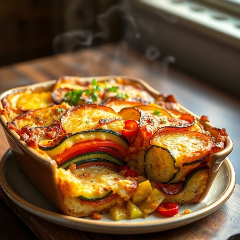 Gratin Dauphinois Revisité aux Légumes d'Été et Patate Douce