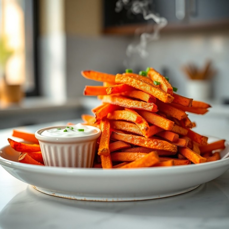 Lightning-Fast Air Fryer Sweet Potato Fries with Yogurt Ranch