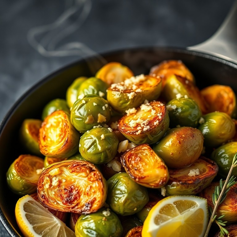 Choux de Bruxelles Sautés à l'Ail et au Parmesan