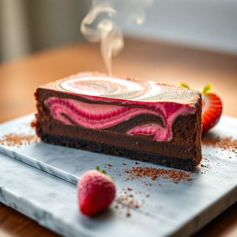 Decadent Dark Chocolate Strawberry Mousse Bars