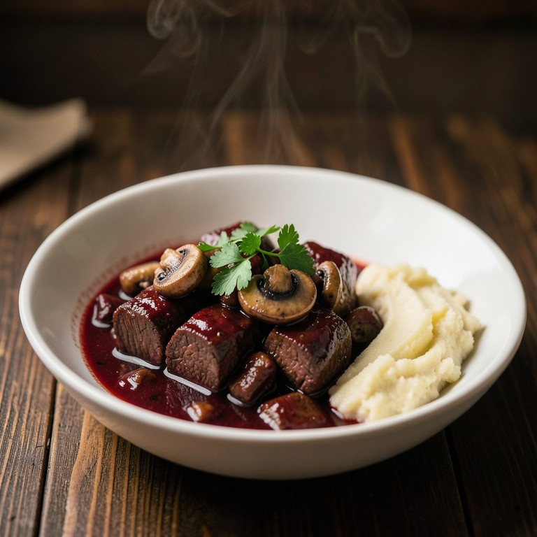 Keto Boeuf Bourguignon met Romige Bloemkoolpuree
