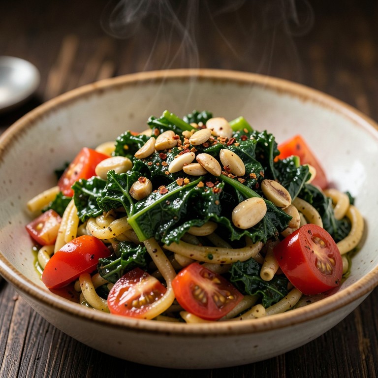 Sauté Rapide de Chou Frisé et Tomates Méditerranéen