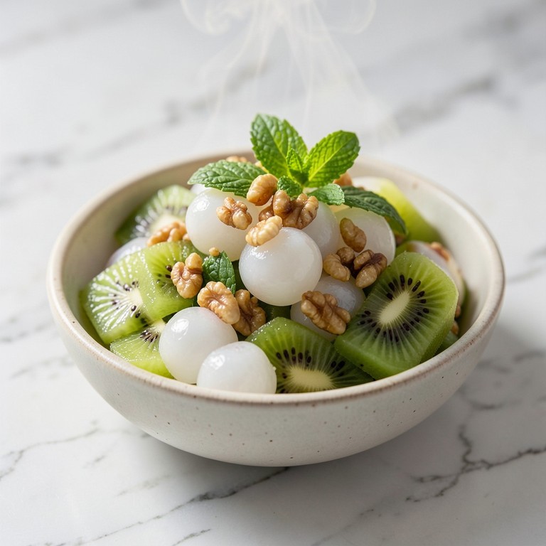 Salade Tropicale Éclatante aux Litchis et Noisettes