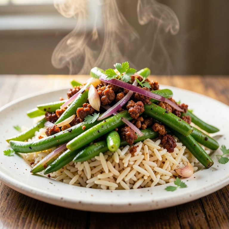 Poêlée Méditerranéenne de Haricots Verts et Merguez à l'Air Fryer