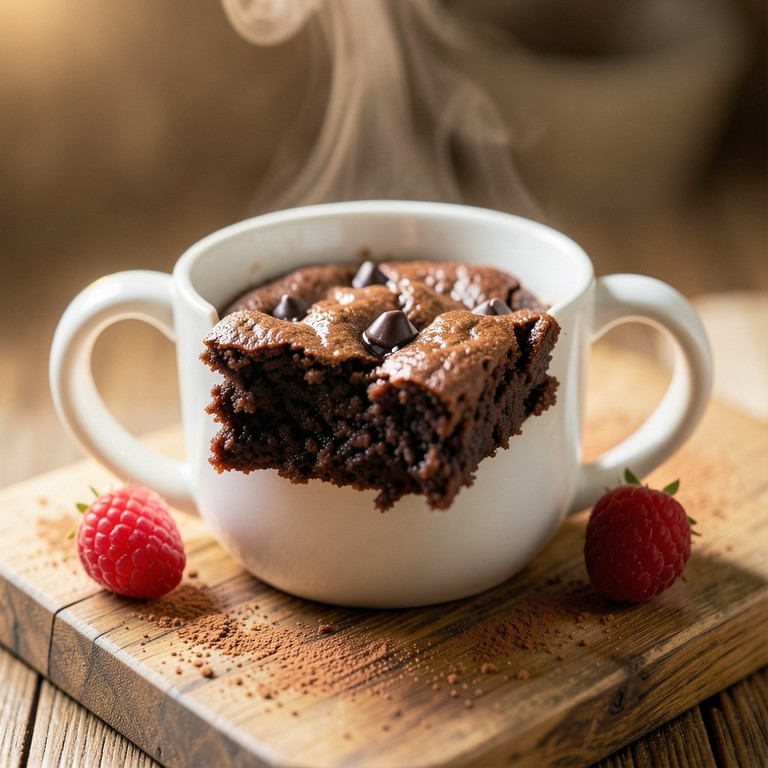 Brownie Rápido de Caneca com Aveia e Farinha de Arroz