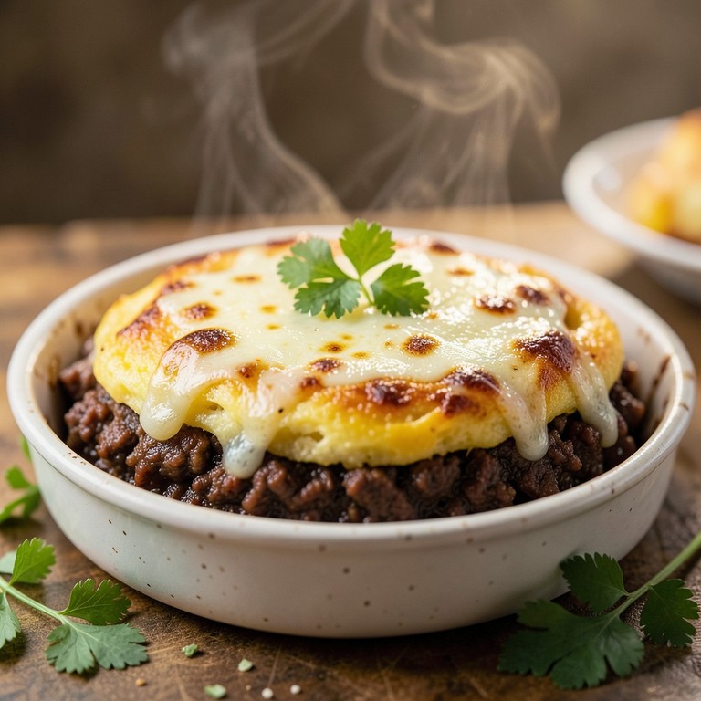 Pastel de Malanga y Carne Especiada al Horno (con Gouda)