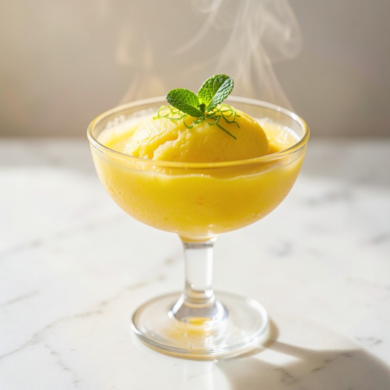 Sorbet de Limão Siciliano Refrescante e Rápido