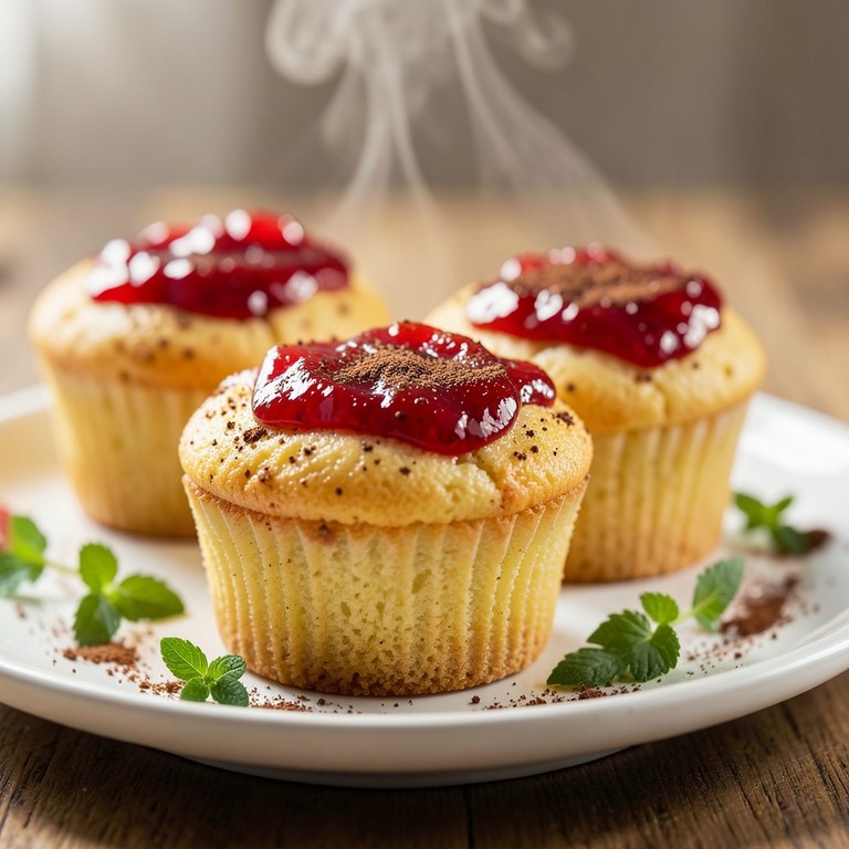 Pastelitos de Yogurt con Mermelada de Fresa y Canela