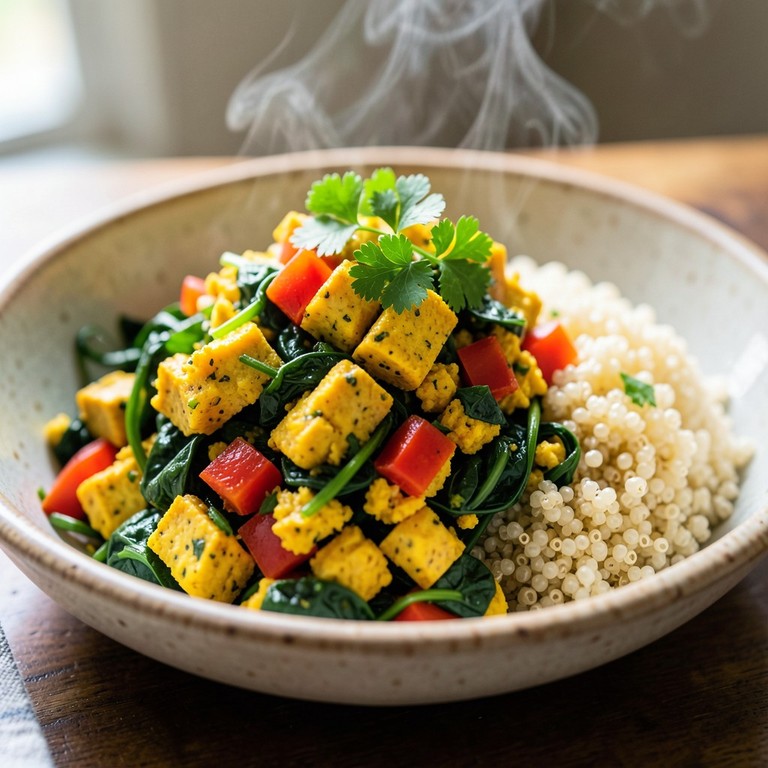 Tofu Mexido Proteico com Legumes e Quinoa