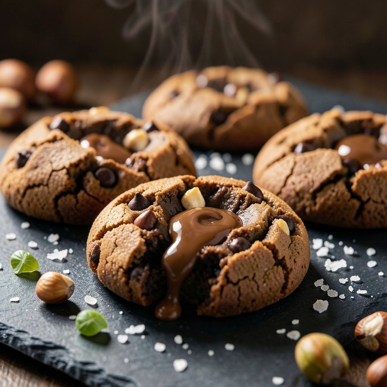 Cookies Rústicos de Chocolate e Avelã com Toque de Iogurte