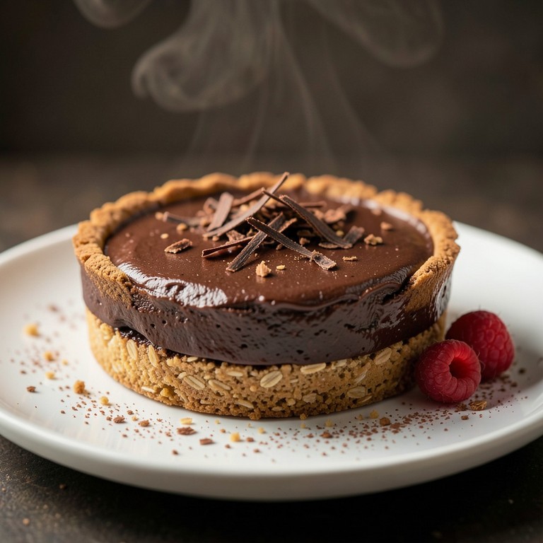 Torta Mousse de Chocolate Vegana com Crocante de Aveia