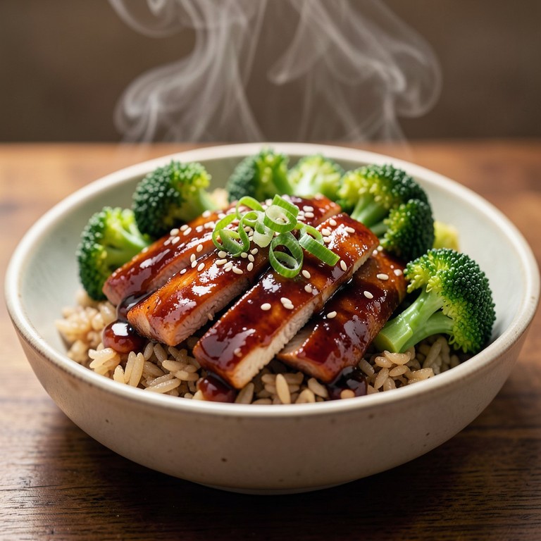 Bowl de Pollo Teriyaki Rápida con Brócoli