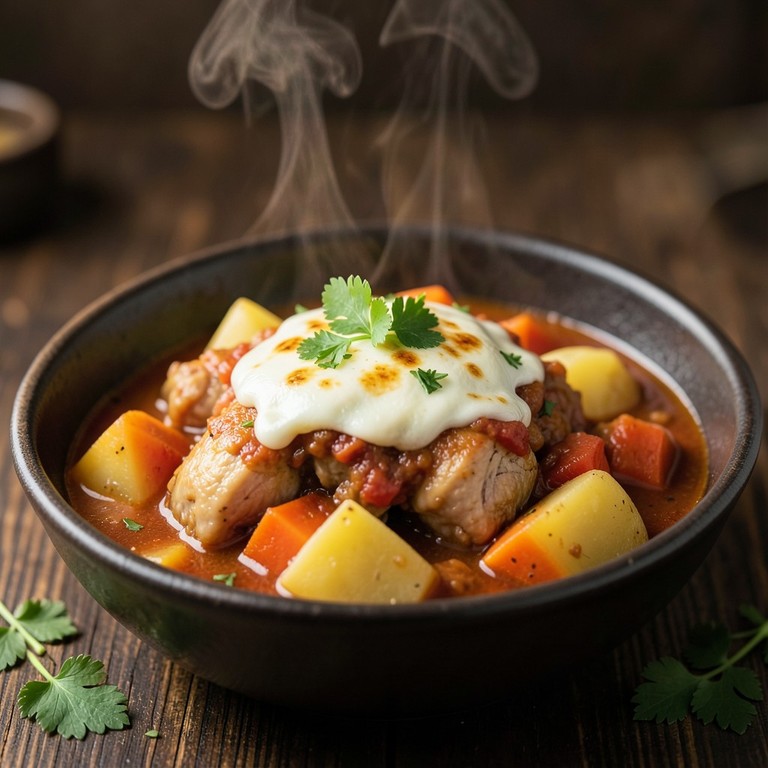 Guisado Rústico de Frango com Batata, Cenoura e Chuchu