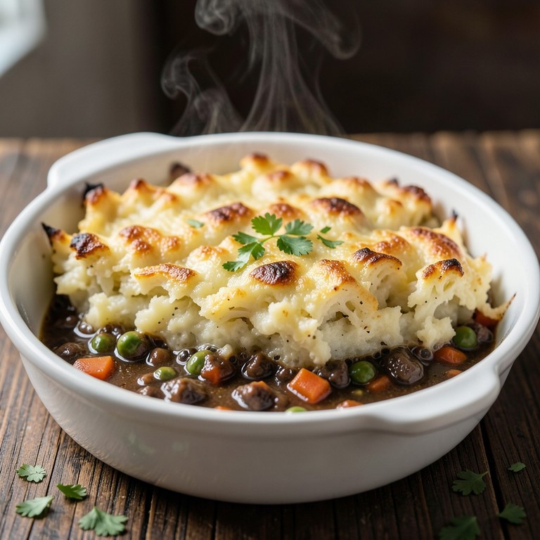 Mashed Cauliflower and Potato Shepherd's Pie