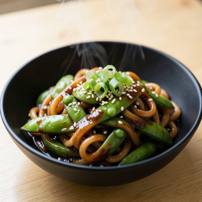 Speedy Ginger-Sesame Edamame Udon Noodles