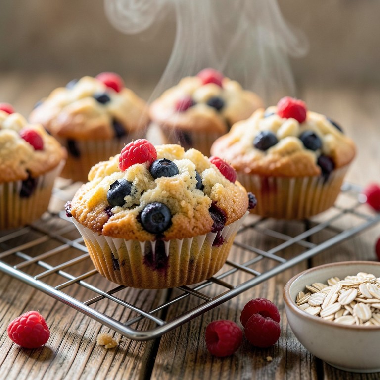 Mini Muffins aux Fruits Rouges et Flocons d'Avoine