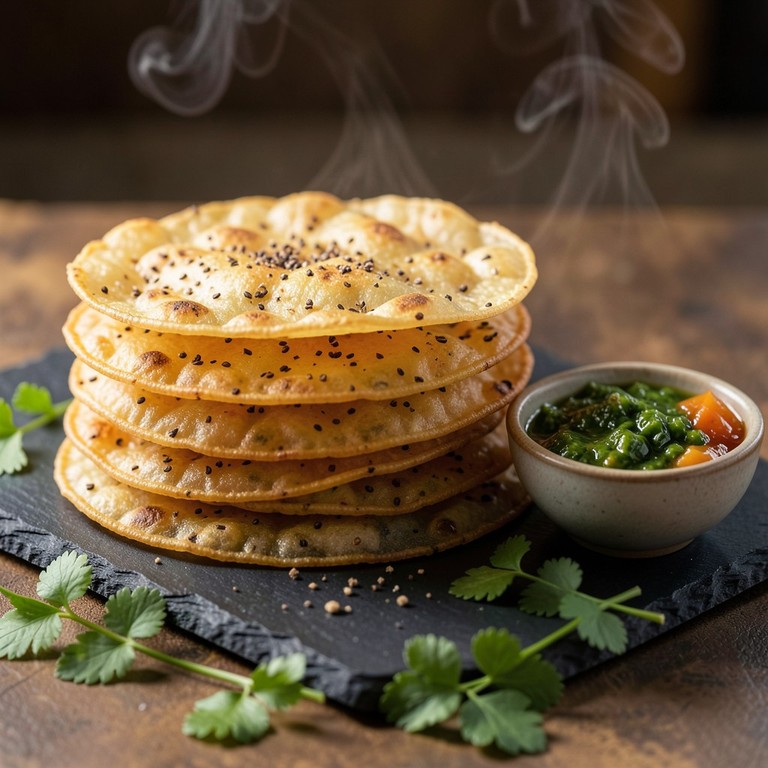 Papadum Croustillant à la Coriandre et au Cumin