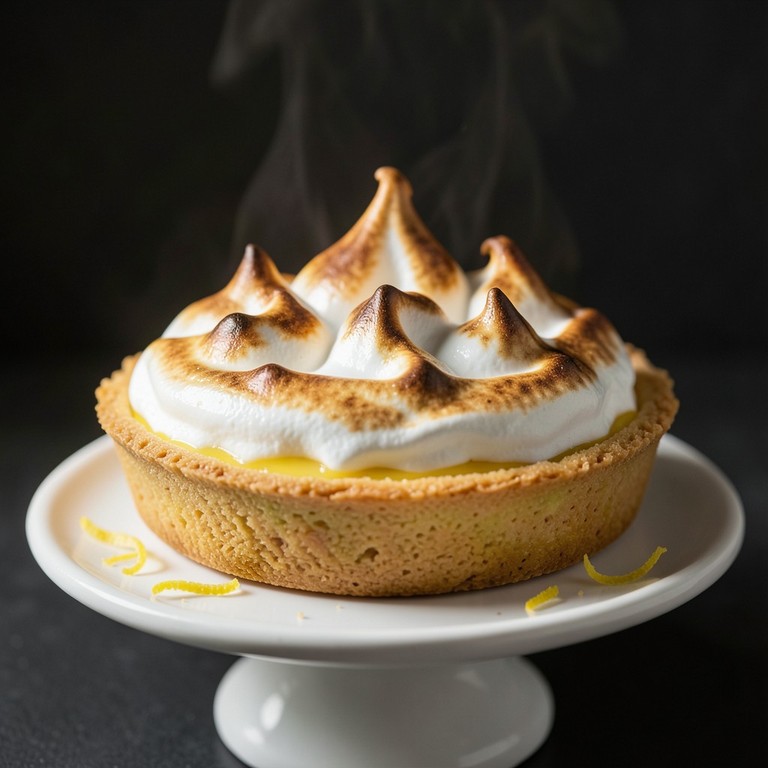 Tarta de Limón y Merengue con Base de Almendras (Bajo en Azúcar)