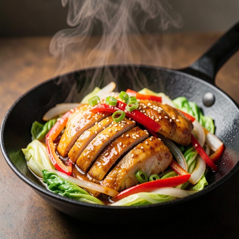 Азиатская курица с овощами стир-фрай