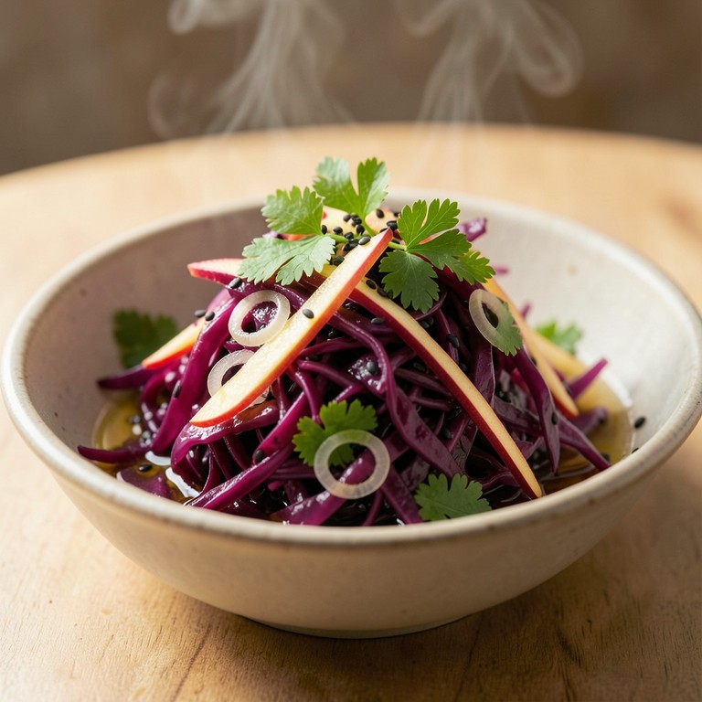 Salade Croquante d'Automne aux Pommes et Choux Rouges