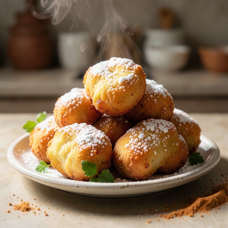 Buñuelos Dulces Esponjosos de Vainilla