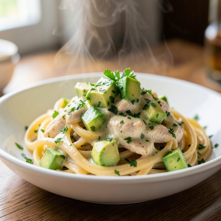 Kremet Kyllingpasta med Avocado og Philadelphia