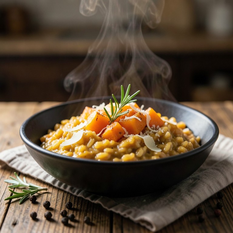 Risotto Crémeux à la Courge Musquée et aux Herbes Provençales