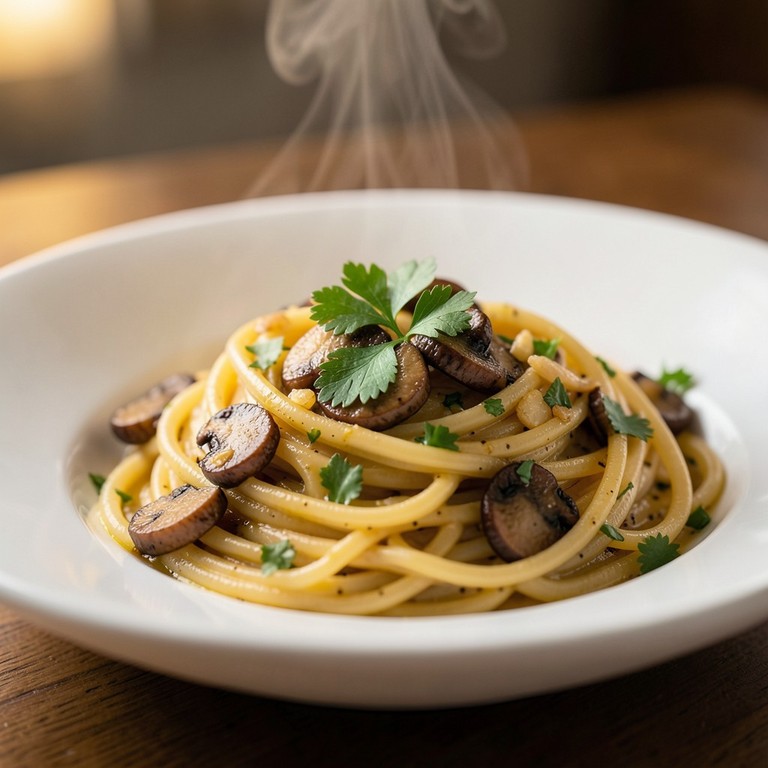 Spaghetti Aglio e Olio aux Cèpes Express