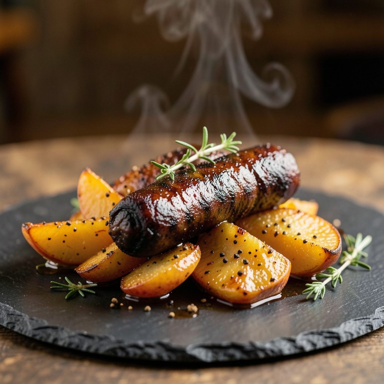 Boudin Noir aux Pommes Caramélisées au Calvados