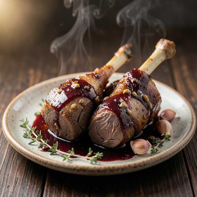 Souris d'Agneau Confites à l'Ail et au Thym avec Beurre Demi-Sel