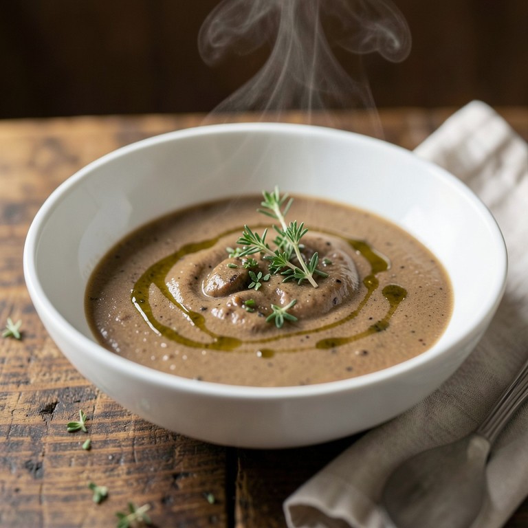 Velouté de Champignons des Bois au Thym Frais et Touche de Maïzena