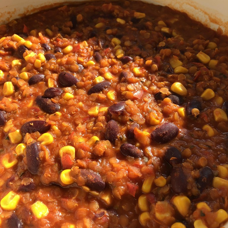 Chili mit roten Linsen