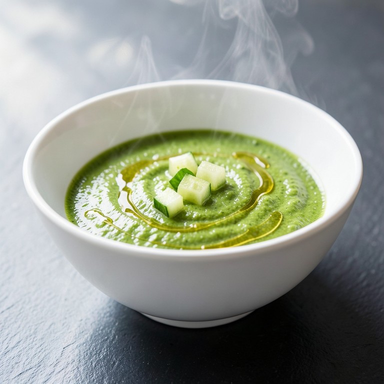Gazpacho Verde Vibrante de Aguacate y Pan