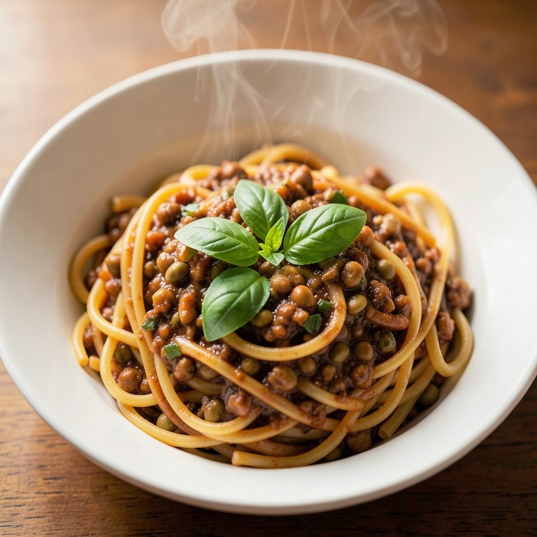 Bolognaise Végétarienne de Lentilles Corail et Pois Cassés