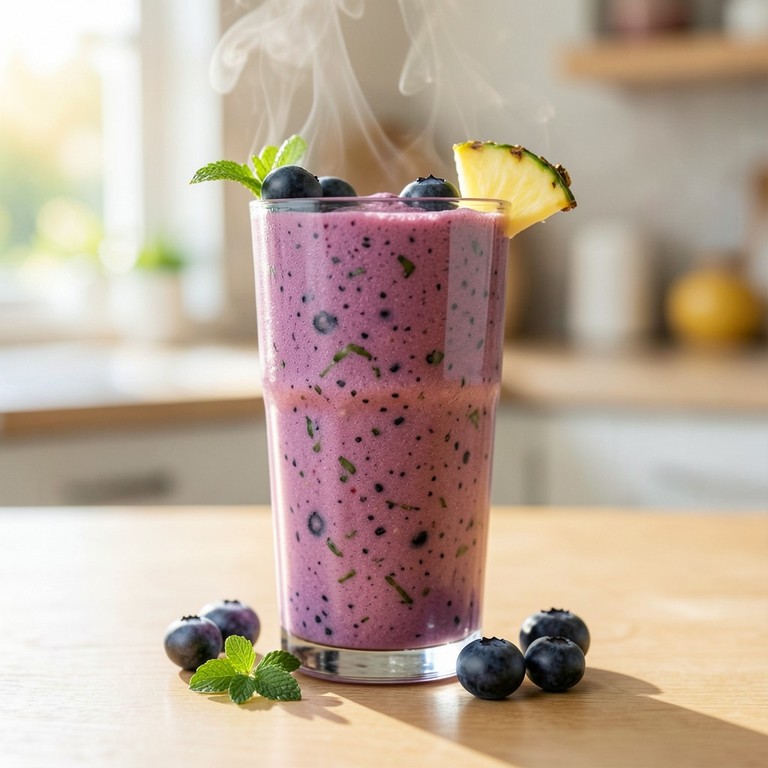 Tropischer Blaubeer-Energie-Boost
