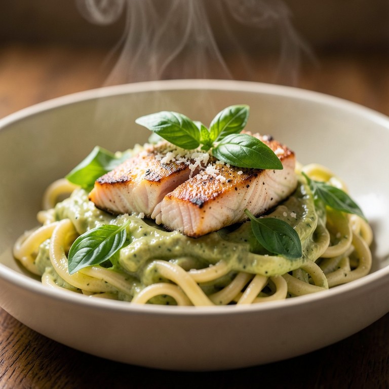 Creamy Salmon and Avocado Pasta