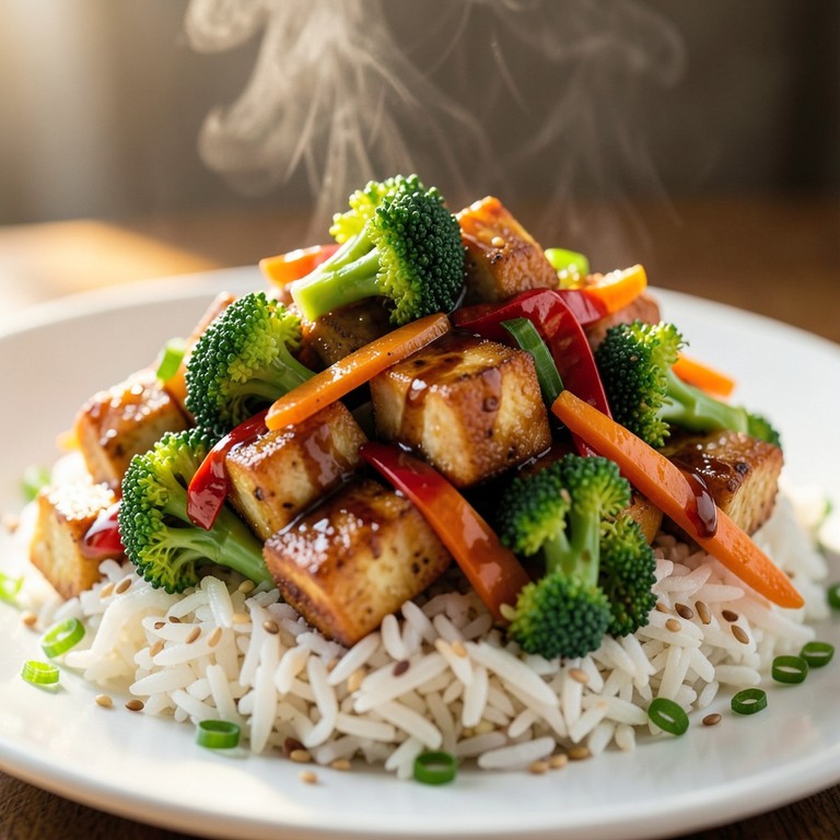 Salteado Rápido de Tofu y Verduras Estilo Asiático