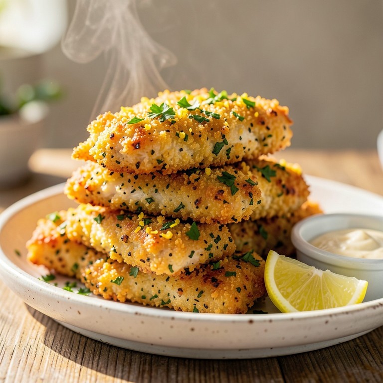 Crispy Air Fryer Lemon Herb Chicken Tenders