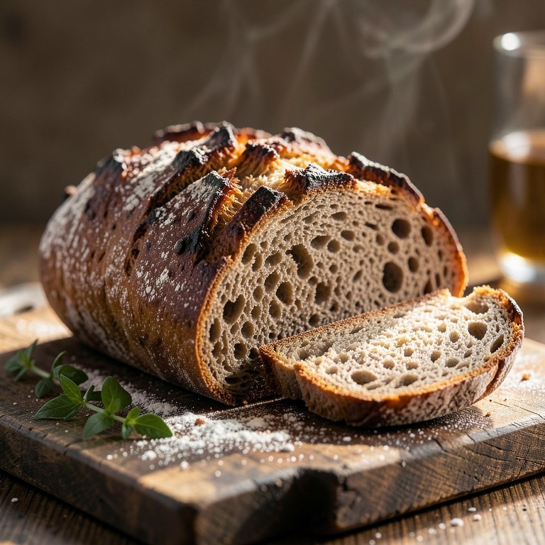 Rustikales Bauernbrot mit Sauerteig