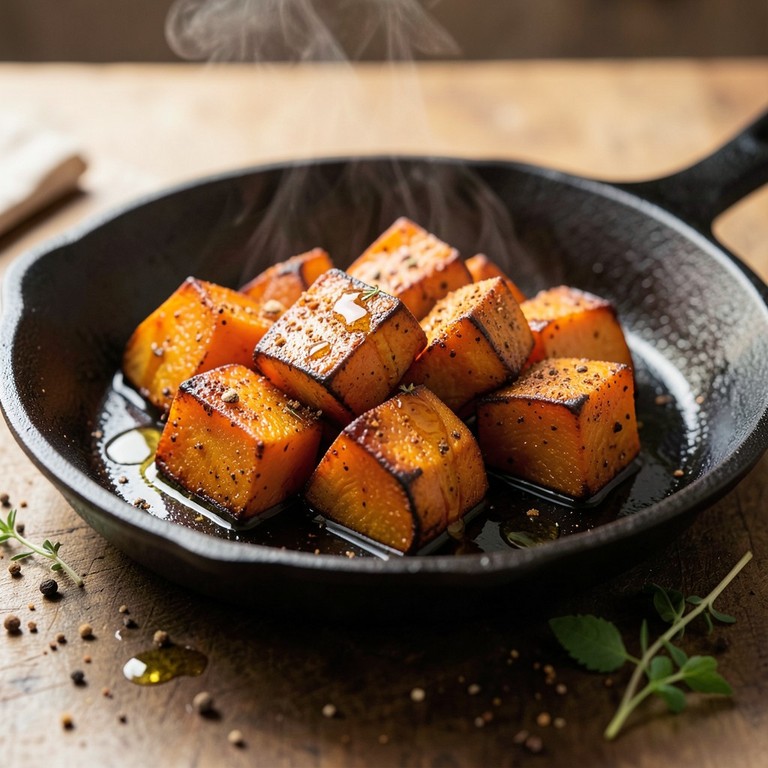 Potimarron Rôti à la Poêle aux Épices Douces