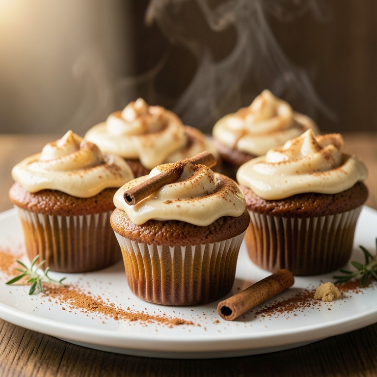Pastelitos Esponjosos de Canela con Glaseado de Azúcar Rubio