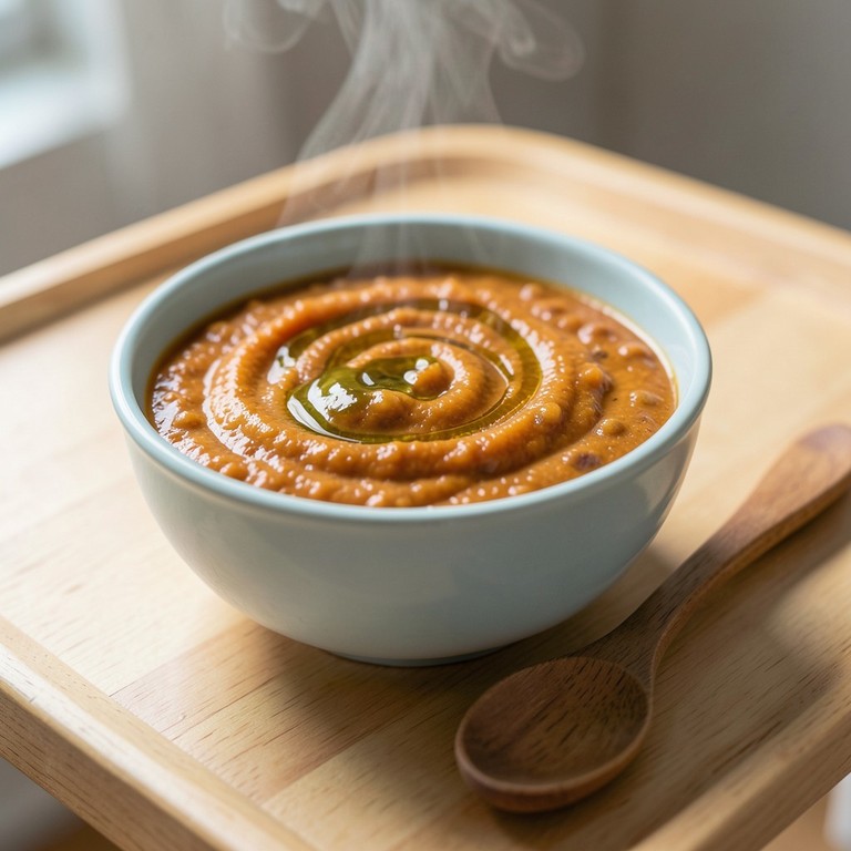 Sopa Cremosa de Abóbora com Lentilha Vermelha (Textura Aveludada)