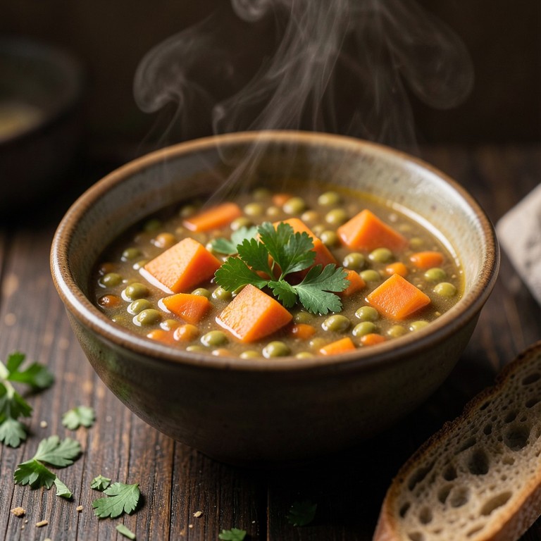 Quick One-Pot Rustic Lentil and Root Vegetable Soup