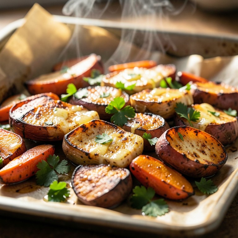 Sheet Pan Roasted Root Vegetables with Halloumi