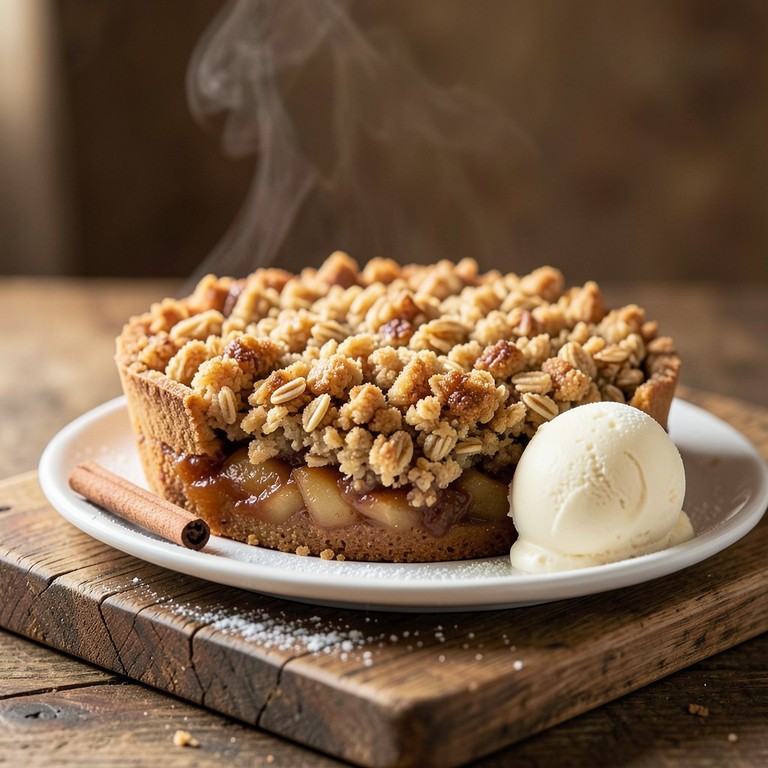 Spiced Apple Crumble Pie with Oat Topping